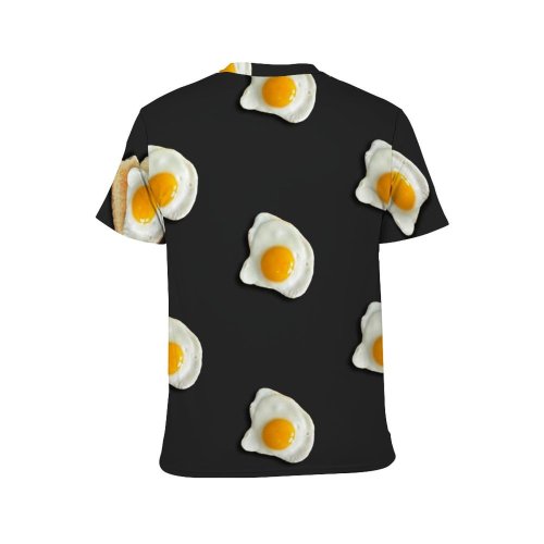 yanfind Adult Full Print T-shirts (men And Women) Healthy Dawn Meal Hot Breakfast Egg Cooking Health Bacon Ingredients Delicious Still