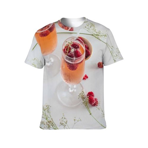yanfind Adult Full Print T-shirts (men And Women) Summer Winter Glass Leaf Tea Flower Cherry Decoration Christmas Health Fruit Vase