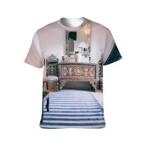 yanfind Adult Full Print T-shirts (men And Women) Apartment Bed Bedroom Cabinet Carpet Chair Comfort Cozy Curtain Decoration Design