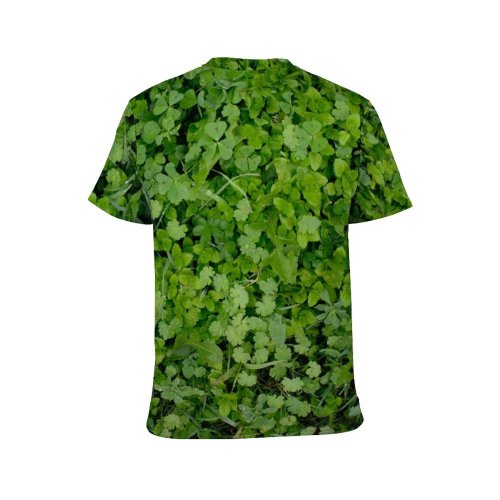 yanfind Adult Full Print T-shirts (men And Women) Summer Texture Garden Abstract Agriculture Grass Leaf Flora Growth Soil Clover Greenery