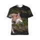 yanfind Adult Full Print T-shirts (men And Women) Park Canidae Carnivore Creeping Danger Dangerous Ears Farm Fluffy Fur Furry Grass