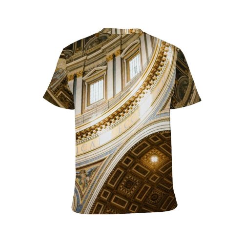 yanfind Adult Full Print T-shirts (men And Women) Architecture Art Artwork Attract Baroque Basilica Cathedral Catholic Ceiling Chapel Church Classic