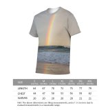 yanfind Adult Full Print T-shirts (men And Women) Beach Cloudless Coast Colorful Country Gradient Horizon Intense Journey Light Marine Ocean