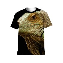 yanfind Adult Full Print T-shirts (men And Women) Chameleon Lizard Pet Reptile Scale Wildlife