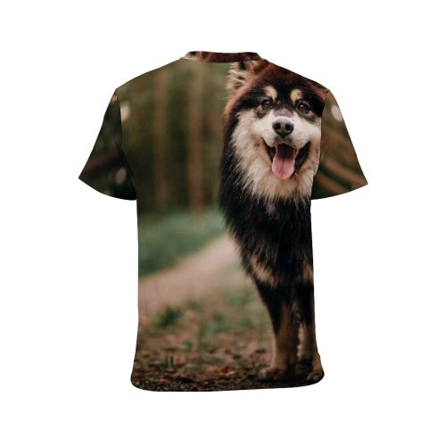 yanfind Adult Full Print T-shirts (men And Women) Wood Pet Cute Grass Fur Wolf Fall Portrait Outdoors Wildlife Daylight