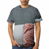 yanfind Adult Full Print T-shirts (men And Women) Armchair Ball Cloth Colorful Comfort Space Couch Cozy Craft Creative Crochet
