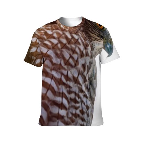 yanfind Adult Full Print T-shirts (men And Women) Attentive Avian Beak Bird Watching Branch Creature Curious Daylight Ecosystem Fauna