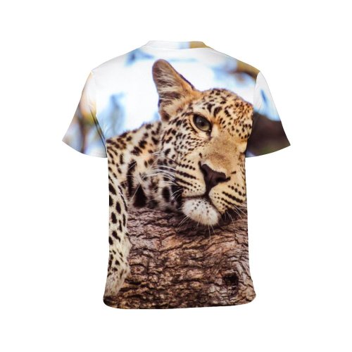 yanfind Adult Full Print T-shirts (men And Women) Cute Big Fur Cat Outdoors Wild Hunter Leopard Safari Wildlife