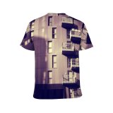 yanfind Adult Full Print T-shirts (men And Women) Architectural Design Architecture Building Exterior Futuristic Glass Items Panels High