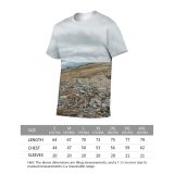 yanfind Adult Full Print T-shirts (men And Women) Snow Sunset Summer Winter High Travel Rock Outdoors Stone Wild Rocky