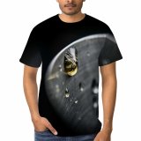 yanfind Adult Full Print T-shirts (men And Women) Bubbles Dark Drop Insubstantial Light Macro Moist