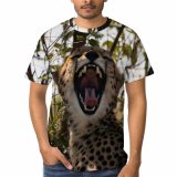 yanfind Adult Full Print T-shirts (men And Women) Tree Big Fur Portrait Cat Wild Hunter Jungle Leopard
