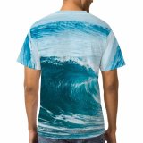 yanfind Adult Full Print T-shirts (men And Women) Aqua Beach Sky Breathtaking Cloudless Daytime Destination Endless Energy Foam