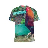yanfind Adult Full Print T-shirts (men And Women) Bird Farm Grass Beak Fence Hen Outdoors Beautiful Feather Poultry Avian Crest