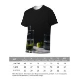 yanfind Adult Full Print T-shirts (men And Women) Dark Party Cocktail Glass Lemon Studio Bottle Lime Vodka Liquor Icee