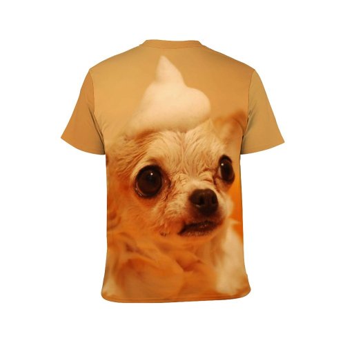 yanfind Adult Full Print T-shirts (men And Women) Cute Dog Eyes Fur Little Pet Puppy Tiny