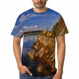 yanfind Adult Full Print Tshirts (men And Women) Landscape Trees Woods Scenery Sky Clouds Reflection Shore