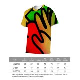 yanfind Adult Full Print T-shirts (men And Women) Love Stainedglass Abstract Design Light Shapes Art Window Valentine Hearts Hands Reaching