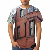 yanfind Adult Full Print T-shirts (men And Women) Architecture Attic Branch Brick Wall Building City Construction Daytime District Exterior Facade