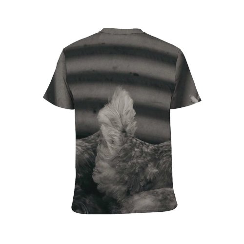 yanfind Adult Full Print T-shirts (men And Women) Bird Fence Hen Outdoors Duck Farming Poultry Cockerel Dame