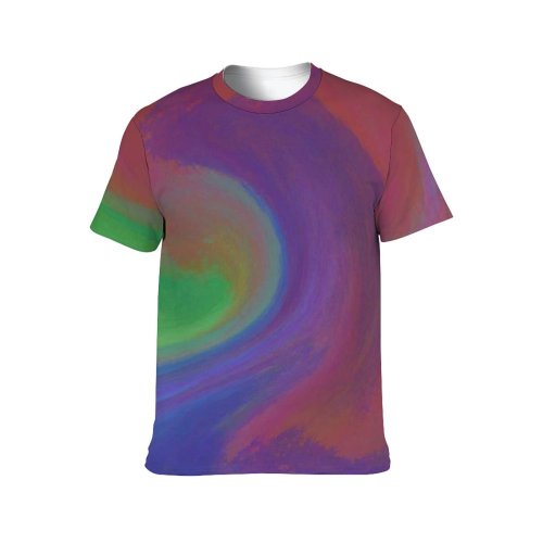 yanfind Adult Full Print T-shirts (men And Women) Art Creativity Surreal Rainbow Pastel Artistic Watercolor Acrylic Canvas Psychedelic