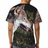 yanfind Adult Full Print T-shirts (men And Women) Park Canidae Carnivore Creeping Danger Dangerous Ears Farm Fluffy Fur Furry Pet