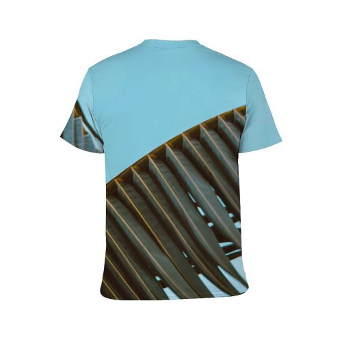 yanfind Adult Full Print T-shirts (men And Women) Light Bird Beach Summer Abstract Leaf Architecture Travel Palm Outdoors