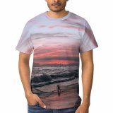 yanfind Adult Full Print T-shirts (men And Women) Bay Beach Clear Cloudy Coast Coastline Dog Foam Ocean Outdoors Pet