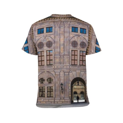 yanfind Adult Full Print T-shirts (men And Women) Arched Window Architecture Bavaria Building Courtyard Design Door Entrance Exit Exterior