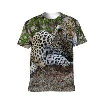 yanfind Adult Full Print T-shirts (men And Women) Grass Big Fur Cat Outdoors Wild Leopard Safari Wildlife Danger Panthera