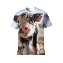 yanfind Adult Full Print T-shirts (men And Women) Dog Fur Portrait Little