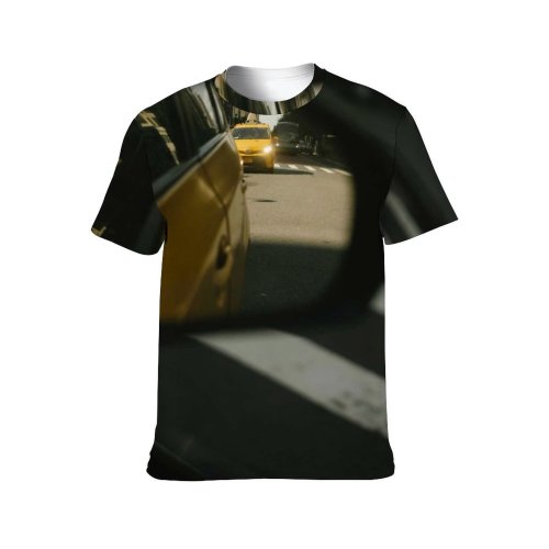 yanfind Adult Full Print T-shirts (men And Women) Asphalt Auto Automobile Building Bumper Cab Car City Colorful Contemporary Creative