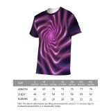 yanfind Adult Full Print T-shirts (men And Women) Abstract Spiral Texture Light