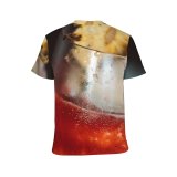 yanfind Adult Full Print T-shirts (men And Women) Summer Cocktail Glass Tea Wine Health Fruit Juicy Delicious Juice Vodka Liquor