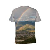 yanfind Adult Full Print T-shirts (men And Women) Light Dawn Landscape Sunset Storm Hill Travel Cloud Outdoors Valley