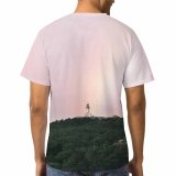yanfind Adult Full Print T-shirts (men And Women) Light Sea Landscape Beach Storm Boat Lake Tree Travel Seascape