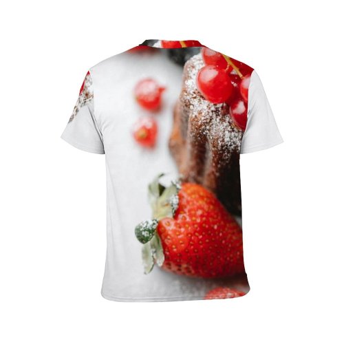 yanfind Adult Full Print T-shirts (men And Women) Appetizing Arrange Arrangement Bake Baked Bakery Berry Blueberry Blurred Cake Confection Cookery