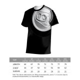 yanfind Adult Full Print T-shirts (men And Women) Dark Glass Reflection Chrome Drop Metallic Cola Glazed Aluminum Round