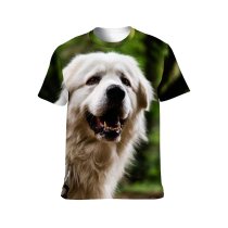yanfind Adult Full Print T-shirts (men And Women) Cute Fur Portrait Outdoors Funny Friendship Little Puppy Tongue Sit Downy