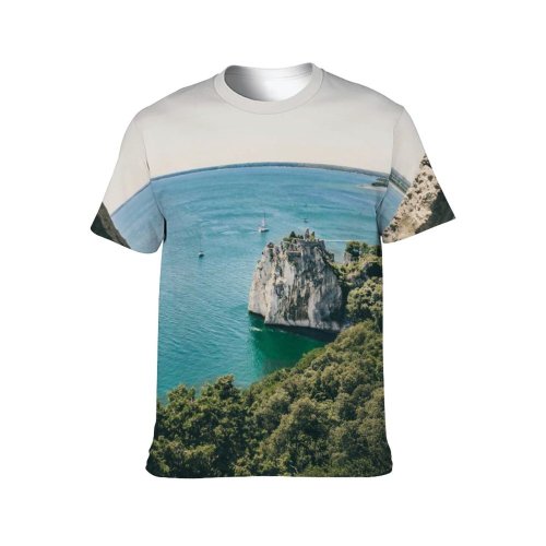 yanfind Adult Full Print T-shirts (men And Women) Arched Window Architecture Beach Cliff Coast Cliffs Daylight Meet Idyllic Island
