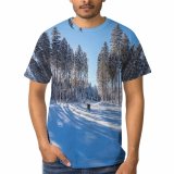 yanfind Adult Full Print T-shirts (men And Women) Beautiful Conifer Forest Freezing Frost Frosty Frozen Landscape Outdoors
