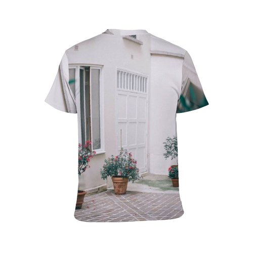 yanfind Adult Full Print T-shirts (men And Women) Architecture Bloom Botany Building Daylight Daytime Decor Decoration Door Exterior