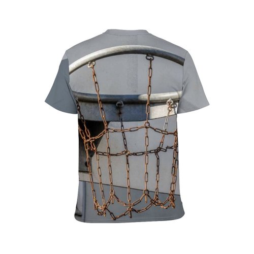 yanfind Adult Full Print T-shirts (men And Women) Wood City Street Rope Architecture High Basketball Outdoors Iron Urban Hanging