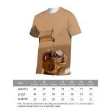 yanfind Adult Full Print T-shirts (men And Women) Glass Wine Classic Gold Bottle Vodka Liquor Cognac Scotch Rum Bourbon Intoxicated