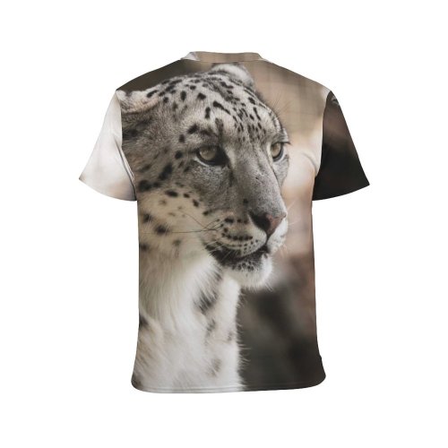 yanfind Adult Full Print T-shirts (men And Women) Cute Fur Portrait Cat Outdoors Wild Leopard Wildlife Danger Stripe