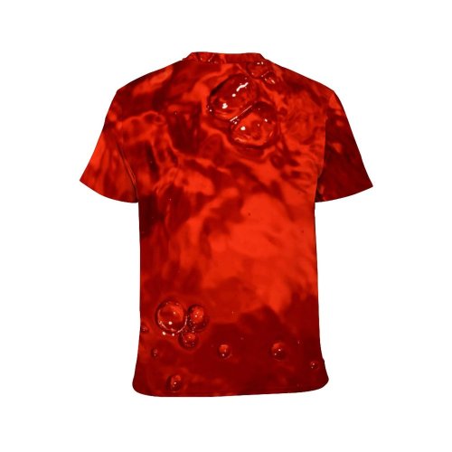yanfind Adult Full Print T-shirts (men And Women) Abstract Blood Liquid Smooth Texture Transparent
