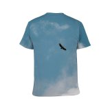 yanfind Adult Full Print T-shirts (men And Women) Flight Bird Summer High Freedom Airplane Eagle Sky Cloud Outdoors