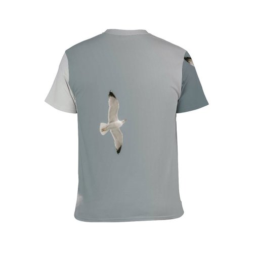 yanfind Adult Full Print T-shirts (men And Women) Flight Bird Freedom Seagulls Portrait Outdoors Wild Fly Wind Goose Wildlife Feather
