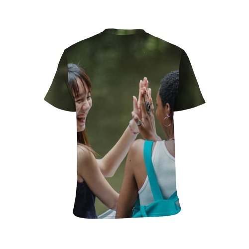 yanfind Adult Full Print T-shirts (men And Women) Friend Blurred Carefree Cheerful Communicate Content Delight Diverse Enjoy