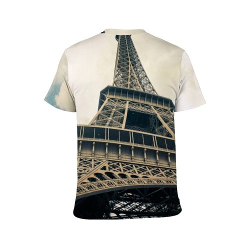 yanfind Adult Full Print T-shirts (men And Women) Architecture Building City Clouds Cloudy Sky Construction Daylight Eiffel Famous France